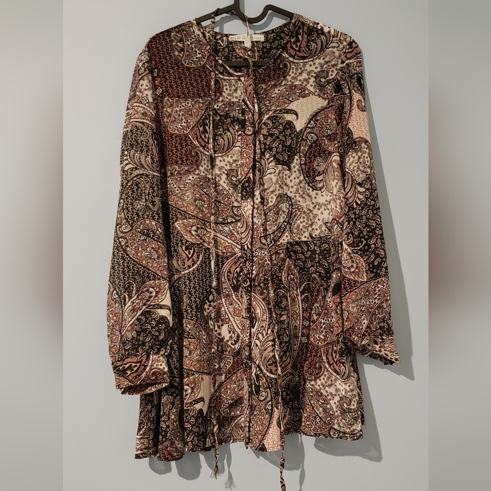 Cleo Pettites Long Sleeve Blouse